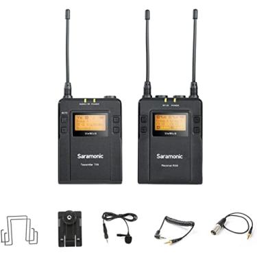 Imagem de Saramonic UwMIC9 Sistema de microfone de lapela digital UHF sem fio de 96 canais, inclui receptor portátil RX9, transmissor TX9 Bodypack, Preto, 1 Bodypack TX + 1 RX