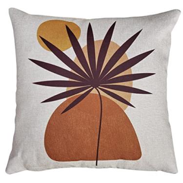 Imagem de Capa Almofada Linho Terracota Café Laranja 43x43 (Palmeira)