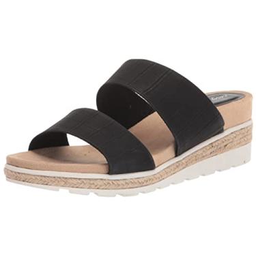 Imagem de Easy Street Salto feminino Maryann em relevo de couro sintético, Croco preto, 35