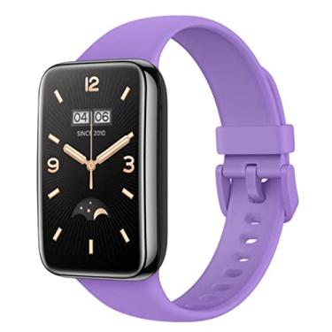Imagem de Pulseira Extra Cores Vivas Silicone Sport Compatível com Mi Band 7 Pro (Lilás)