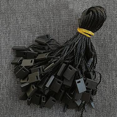 Imagem de Etiqueta de nylon para pendurar, laço de pino de trava para amarrar laços de gancho, fácil e rápido de anexar etiquetas de balanço, 17 cm de comprimento, pacote com 200, preto