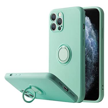 Imagem de Suporte de anel de dedo de silicone líquido suporte magnético para iphone 13 12 11 pro max mini xr xs max 7 8 plus se 2020 capa de telefone, ciano claro, para iphone 11pro max
