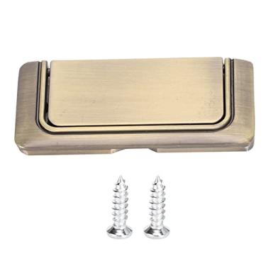 Imagem de Ma?aneta invis¨ªvel,porta deslizante Gabinete da porta do celeiro Puxador de liga de zinco Puxador sem furo Puxador de instala??o oculto com processo fosco escovado(gold), Puxador de porta invis¡§