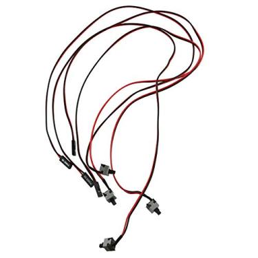 Imagem de Interruptor de computador ATX E-extraordinário 4 peças 50 cm 2 pinos PC Host Switch Line Computador Reiniciar Linha de alimentação ATX Chassi de computador Liga/Desliga Botão de reinício Botão interruptor jumper de placa mãe