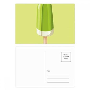 Imagem de Conjunto de cartão postal Green Mung Bean Picolé Doce sorvete conjunto de cartão postal de aniversário