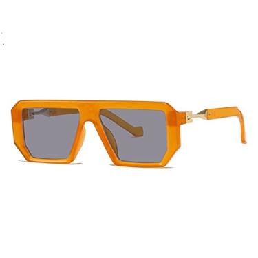 Imagem de Óculos de Sol Quadrados Moda Uma Peça Para Homens Vintage Liga Gradiente Condução Óculos de Sol Mulheres Elegantes Tons Uv400,6, Tamanho Único