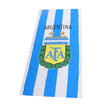 Imagem de VBESTLIFE Toalha de praia com bandeira nacional do Catar 2022 toalha de praia de algodão de microfibra de secagem rápida para fãs de natação (Argentina)