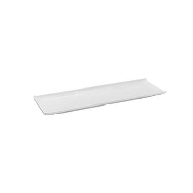 Imagem de Travessa Retangular Rasa Em Melamina 28 X 9,3 X 1,7Cm - Branco Marfim - Oxford