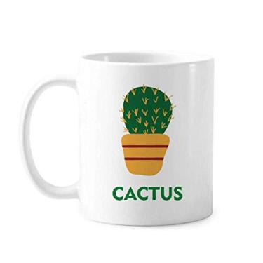 Imagem de Caneca de cerâmica para suculentas de plantas em vaso verde de cacto