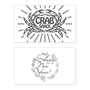 Imagem de Caranguejo Sketch Marine Organismo Radial Ano Novo Cartão de felicitações Mensagem Presente