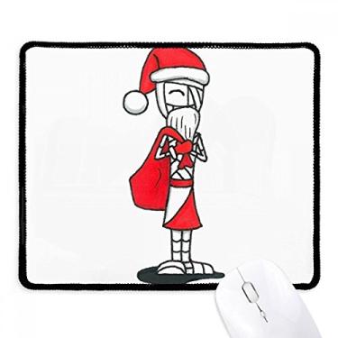 Imagem de Saco de chapéu natalino, Papai Noel, Horus, Mousepad, borda costurada, tapete de borracha para jogos