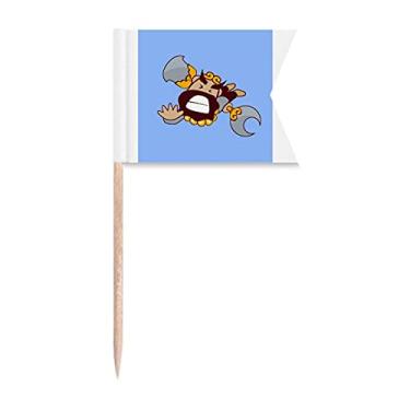 Imagem de Sinalizadores de palitos de dente Sand Barbarous Monks Marcação de etiquetagem para bolo de festa, comida de queijo