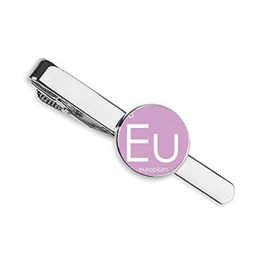Imagem de Tabela de menstruação de elementos de química Lanthanide Europium Eu, prendedor de gravata para presente homem de negócios
