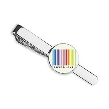 Imagem de Gravata com clipe de gravata arco-íris colorido com consulta igual