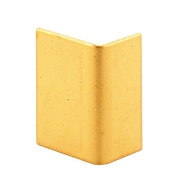 Imagem de Prime-Line Produtos MP4213 Protetor de borda da porta, 1-5/16" x 1-1/8", construção sólida, acabamento em latão polido, autoadesivo, pacote com 5, amarelo