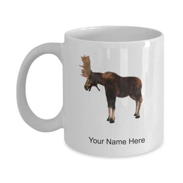 Imagem de Caneca de alce personalizada, xícara de café de alce, ideia de presente de alce, copo de alce personalizado, caneca de alce personalizada - Caneca de café de 325 ml