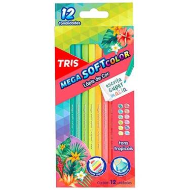 Imagem de Lápis De Cor Mega Soft Color 12 Cores Tons Tropicais - Tris