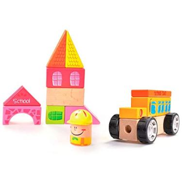 Imagem de Brinquedos Estrela Construindo com Bloquinhos Escolinha, Multicolorido