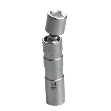 Imagem de Válvula de ignição magnética giratória universal de 3/8 polegadas para ferramenta de remoção de carro chave de vela de ignição de 14/16 mm (universal 14 mm)