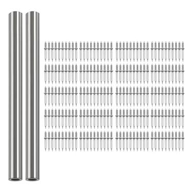 Imagem de Baoblaze Prego sem emenda do prego da linha do contorno da cabeça dobro nenhum prego do traço pregos do cimento, 200 peças