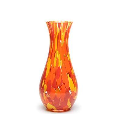 Imagem de Vaso 83 Multicor Amarelo, Laranja e Coral Murano Cristais Cadoro