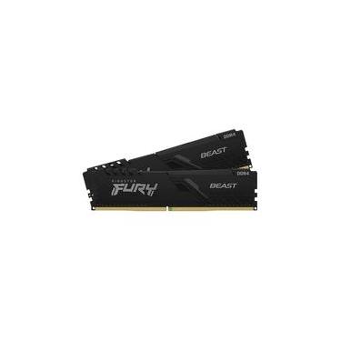 Imagem de Memória RAM Kingston Fury Beast, 16GB (2x8GB), 3200MHz, DDR4, CL16, Preto - KF432C16BBK2/16