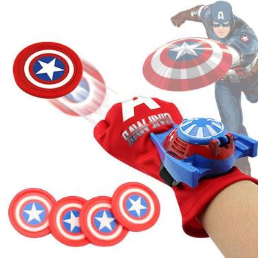 Imagem de Capitão América Marvel Launcher Toy Kids Card Launcher Luva