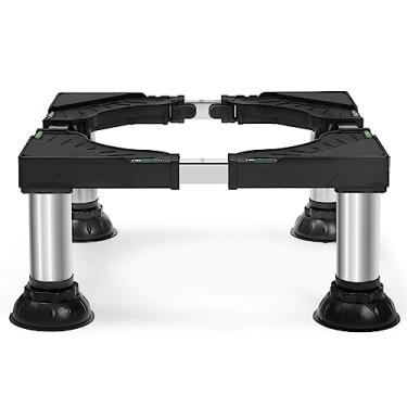 Imagem de Nefish Suporte para mini geladeira com altura de 17,78 cm a 21,3 cm, suporte ajustável para lavadora e secadora com 4 pés fortes, base para máquina de lavar roupa, suporte para lavanderia,