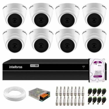 Imagem de Kit 8 Câmeras Intelbras Vhd 1120 Dome G7 Hd 720p, Lente 2.8mm, Visão Noturna 20m + Dvr Intelbras Mhdx 1208 8 Canais Multi Hd + Hd 1tb