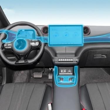 Imagem de LAVIYE Interior do carro Piano placa de proteção película TPU transparente autoadesivo Anti risco, para BYD DOLPHIN 2022-2023