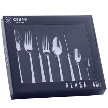 Imagem de Faqueiro Wolff Aço Inox Berna 48 Peças Com Estojo Gift Box