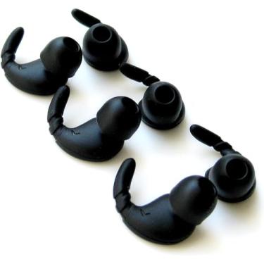 Imagem de 6 peças (B-NSTB) estabilizadores laterais esquerda + direita Adaptadores de orelhas de asa de nadadeira compatíveis com Sennheiser (M2 IE) Momentum I e G, HD1, HD1 Free e IE, CX, CXC, CXL, OCX, MM Series Fones de ouvido