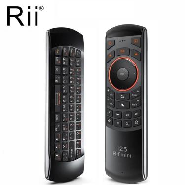 Imagem de Rii i25 Teclado Sem Fio Air Mouse Controle Remoto Com Chave Programável Para Smart TV Android TV Box