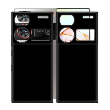 Imagem de KJYFOANI Capa para ZTE Nubia Z60 Ultra, capa amortecedora preta à prova de choque, proteção contra quedas de 360°, capa de silicone macia ultrafina de corpo inteiro para ZTE Nubia Z60 Ultra (6,8