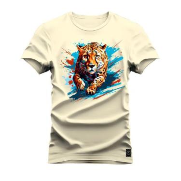 Imagem de Camiseta Plus Size Algodão Premium T-Shirt Onça Esperta - Nexstar