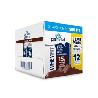 Imagem de Parmalat WheyFit Pack Bebida Láctea Chocolate 15g de Proteína 250 Ml - 12 Unidades