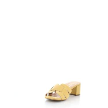 Imagem de Bos. & Co. Sandália feminina Uplift com bico quadrado, Couro amarelo, 36