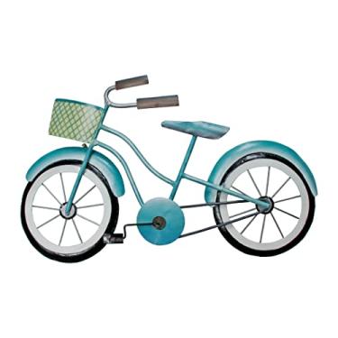 Imagem de T.I. Design Bicicleta Aqua Beach - Metal: Arte para Parede, Wall Hanging Decor, Pátio