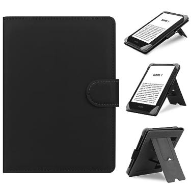 Imagem de HoYiXi Capa universal compatível com 15.2 cm-17.3 cm Kobo/Pocketbook/Tolino/Sony E-Book eReader Kindle Paperwhite/Kobo Clara HD/Kobo Clara 2E capa de couro com suporte para e-book eReader de 6 a 6,8