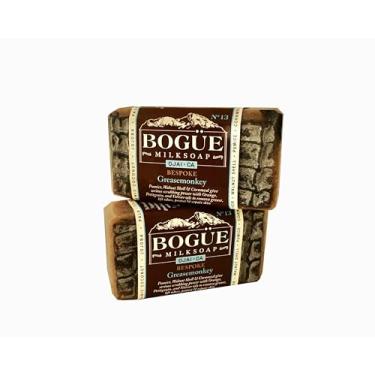Imagem de BOGUE Goat Milk Soap-N°13 BESPOKE"Greasemonkey"-Pumice, Walnut Shell & Cornmeal have serious scrubbing power; Orange, Petitgrain, Vetiver oils to remove grease, lift odors, protect & repair skin