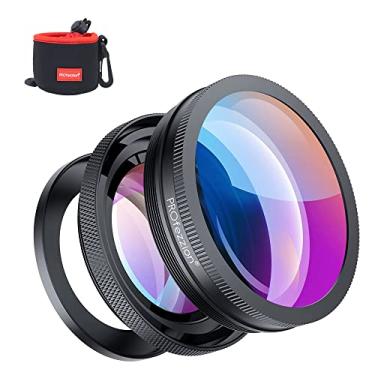 Imagem de PROfezzion Câmera HD 18 mm lente grande angular com porção macro 10x para câmera Sony ZV-E10 ZVE10 ZV-1F ZV1F A6400 A6300 A6100 A6000 ZV-1 ZV1 RX100 VII VI V Canon G7X Mark II III