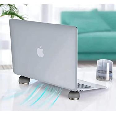 Imagem de Almofada de resfriamento para laptop, suporte magnético portátil de resfriamento para laptop, bola térmica invisível pequena (cinza escuro)