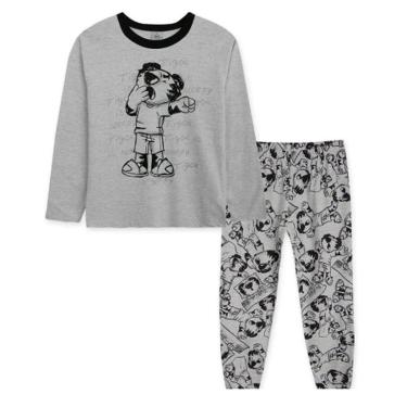Imagem de Tigor Pijama Camiseta Manga Longa e Calca Cinza-Masculino