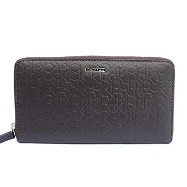 Imagem de Calvin Klein Carteira Continental com logotipo CK, Marrom, tamanho �nico