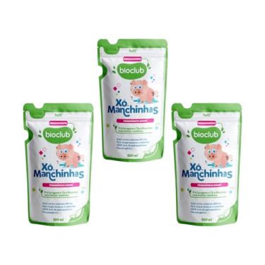 Imagem de Kit Refil Removedor de Manchas Xô Manchinhas Bioclub 3 Unidades 1,5L