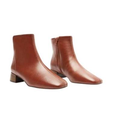 Imagem de Bota Anacapri Marrom Bico Quadrado Salto Bloco-Masculino