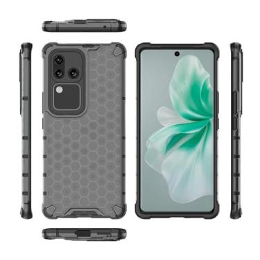 Imagem de Pzwoxukhov Capa compatível com Vivo V30 5G / V30 Pro / S18 / S18 Pro, capa antiqueda, absorção de choque, preta
