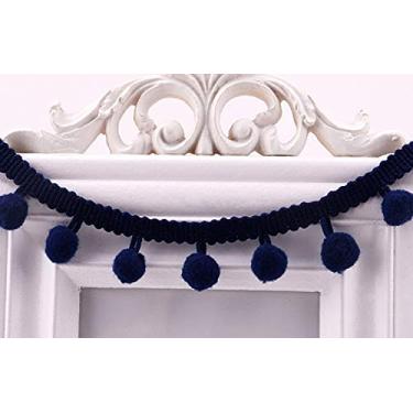 Imagem de Acabamento de franja de pompom de 20 metros, mini borla esférica para mulheres, fita com franjas de pompom macio de 4/12.7 cm de largura para roupas, roupa de cama, almofada, cortina, bolsa,