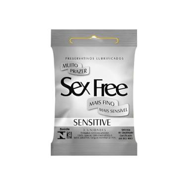 Imagem de Preservativo Lubrificado Sensitive Sex Free 12 pacotes x3un
