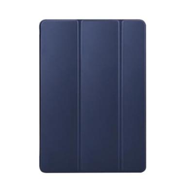 Imagem de Capa para tablet Samsung Galaxy Tab A7 Lite 8,7 SM-T220 SM-T225, capa traseira rígida de policarbonato com três dobras Tab A7 Lite 2021 Funda (azul marinho, para Tab A7 Lite T220)